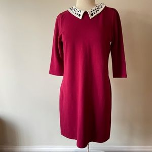 Twik Embellished Collar Dress Red Size XL